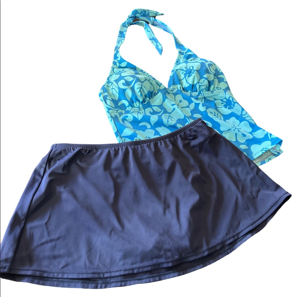 Jantzen swim miniskirt with attached bottom color navy size 10